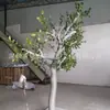 Escultura de Árbol Artificial de Fibra de Vidrio, Paisajismo Decorativo de Plantas Verdes para Interiores, Instalaciones Artísticas Personalizadas de Pie para Centros Comerciales y Hoteles
