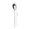 Ventas Directas de Fábrica Cuchara Coreana Cuchara de Acero Inoxidable 410 Tenedor Mango Largo Cuchara para Mezclar Cuchara para Comer Postre Cuchara Redonda