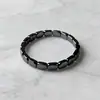 Pulsera Elástica Cuadrada de Piedra de Hematita Negra de Moda Europea y Americana Más Vendida Joyería Unisex al por Mayor