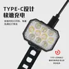 Conjunto de Luzes Dianteira e Traseira para Bicicleta Transfronteiriço 10 LEDs Alta Luminosidade Recarregável Bicicleta de Estrada Liberação Rápida Luz de Aviso para Ciclismo