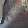 Nuevas Pegatinas para Uñas de Carpa de la Suerte Tridimensionales, Llenas de Fortuna, Pegatinas Adhesivas para Uñas con Foil Dorado, Decoraciones para Teléfono y iPad