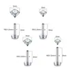 Piercings Labiais, Brincos, Piercings de Cartilagem Auricular, Argolas Labiais, Brincos de Barra Longa em Aço Inoxidável 316L com Zircônia, Joias para Piercing em Aço Titânio