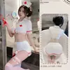 Lencería de disfraz de enfermera sexy talla grande, conjunto seductor de dos piezas con falda corta caliente para juegos de rol