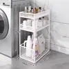 Prateleira de Armazenamento para Banheiro, Carrinho para Banheiro, Prateleira de Armazenamento de Detergente para Roupa de Múltiplas Camadas de Chão, Prateleira de Armazenamento Móvel para Espaço da Sanita