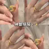 Novo estilo chinês moda nacional Anel de cauda de dragão dourado personalizado versátil feminino Ano do Dragão 2024 zodíaco do dragão Anel de dragão
