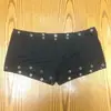Pantalones Cortos de Mujer Ajustados de Moda Elegantes Estilo Europeo y Americano en Negro, Hechos de Poliéster y Spandex, Sin Etiqueta, Verano 2025