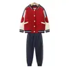 Roupas de jardim para creche Primavera e Outono 2023 novo uniforme escolar primário estilo britânico uniforme de classe infantil uniforme de beisebol de quatro peças