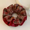 Accesorios para el Cabello de Año Nuevo, Scrunchies Cuadros Dulces de Doble Capa Estilo Universitario, Gomas para el Cabello de Alta Gama, Flores para Coletas, Accesorios para el Cabello