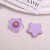 Parches florales de resina dulces y versátiles con diseños de flor de huevo y tulipán, perfectos para accesorios para el cabello DIY, pasadores y decoración de zapatos