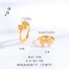 Tienda de oro con anillo de lazo de oro de 24 quilates incrustado de diamantes anillo para el dedo índice de princesa fugitiva joyería de regalo mujeres
