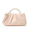 Moda Estilo Coreano Chica Bolso Pequeño de Mano Tejido con Perlas Mujer 2027 Nuevo Plegado Hombro Único Cruzado Bolso Nube