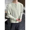 Outono de 2026 Novo Estilo Estilo de Hong Kong Interno Tamanho Plus Camiseta Henley Manga Longa M-5X HT261049-P24