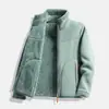 Uma Jaqueta de Fleece Similar para Mulheres, Top de Fleece, Cardigan Moletom Grosso de Fleece Coral Reversível para Outono e Inverno