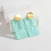 Brincos Quadrados Vazados Geométricos de Aço Inoxidável Nicho High-End Estilo Ins Brincos Dourados 18K Não Desbotam Brincos Atacado