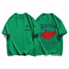 Camiseta Creativa de Fresa para Mujer Holgada Hip-Hop Streetwear Moda Ropa Nueva para Mujer Cintura Completa Cómodo Top de Algodón