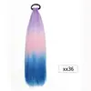 Trenzas de Hilo Plateado Trenzado para el Cabello Ez Dreadlocks Extensiones de Cola de Caballo Larga con Hilo Dorado y Plateado Trenzas de Gradiente de Colores Pelucas para Niños