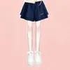 2026 Shorts Casuais de Verão para Meninas Doce Cordão Cor Sólida Versátil Estilo Coreano Manga Curta Conjunto de Duas Peças