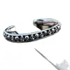 Pulsera de aleación de motocicleta retro para hombre, estilo punk, con apertura de calavera gótica oscura, de plata tailandesa, al por mayor