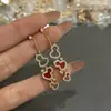 Collar Calabaza Jade Verde Kirin Oro Rosa 18K Carniola Madreperla Colgante Wulu Cadena Clavicular Tendencia China para Mujer