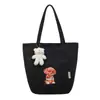 Nueva Bolsa de Compras para Niñas Estilo Transfronterizo con Estampado de Dibujos Animados Japoneses y Coreanos Bolso de Mano Versátil Bolso Tote de Hombro para el Trabajo