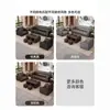 Sofá de escritório e mesa de centro, design simples, adequado para áreas de recepção, sofás de escritório, combinação de couro de três lugares, ideal para salas de estar pequenas