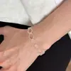 Pulsera de Encaje de Espinela Rosa Claro Fresca de Primavera Estilo Coreano Original de Nicho Simple Ins Apilable para Mujeres