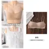 Ropa interior sin costuras de escote bajo para mujeres con poco busto, con efecto push-up y soporte lateral en el busto, tirantes finos, diseño cruzado invisible en la espalda