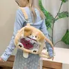 Mochila Popular de Estilo Japonés para Niña Linda Bidimensional Cruzada Mochila de Muñeco de Dibujos Animados Bolso de Estudiante Serie Bolso Transparente para Pines