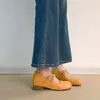 7 cm Sensación Cómoda~Temporada Primavera 2026 Zapatos Mary Jane para Mujer de Estatura Baja que Aumentan la Altura con Tacones Gruesos, Suelas Suaves, Boca Baja y Zapatos Planos Estilo Abuela