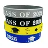 Turma de 2026 Professor Aluno Masculino e Feminino Festa Cerimônia no Campus Temporada de Formatura Pulseira de Silicone Estilo Simples Europeu e Americano