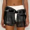 Cinto de Franjas Estilo Garota Popular Europeu e Americano Amazon Punk Rebite Y2K Decoração de Cinto de Cintura Tendência da Moda 2026
