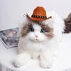 Chapéu de cowboy de gato chapéu de cachorro chapéu decorativo de festa de férias chapéu de estimação de tamanho pequeno e médio chapéu decorativo estrela de cinco pontas