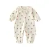 Body de Manga Larga para Bebé Niña Dulce Estilo Primavera/Otoño Estilo Lindo Algodón de Terciopelo Suave Ropa de Exterior Todas las Estaciones Mono