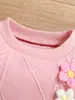 Traje de Moda Otoño e Invierno para Niñas 2025 Nuevo Conjunto de Dos Piezas Deportivo Casual con Flores para Niñas Conjunto de Dos Piezas
