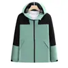 Chaqueta Exterior con Logo Impreso para Primavera y Otoño, Ropa de Montañismo Exterior Estilo Nuevo, Chaqueta Deportiva con Bloques de Color y Cuello Alto para Hombre y Mujer, Ropa de Trabajo