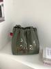 Estilo Coreano Nueva Bolsa Estampada con Letras Bolso de Hombro de Nylon de Gran Capacidad para Mujer Casual Versátil Portátil con Cordón Ajustable
