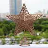Estrela Ponteira de Árvore de Natal 2025 Ferro Forjado Luminoso Estrela de Cinco Pontas Luz Ponteira de Árvore de Natal Luz Estrela de Topo com Luzes Decoração para Presente