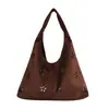 2026 Bolso de Mano de Moda Estilo Coreano Nuevo, Bolso de Hombro Elegante Retro Hueco, Bolso de Mano Simple Casual para Principios de Otoño