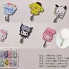 Ganchos Embossados Sanrio Kuromi Gato My Melody Cachorro Branco Grande Ganchos Multifuncionais Sem Furos para Pendurar Roupas Ganchos Adesivos