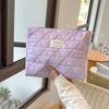 Bolsa Cosmética Acolchada de Crema para Mujer, Bolso de Mano de Alta Gama para Cena, Bolsa de Almacenamiento Portátil y Versátil para Celebridades de Internet