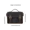 Bolso Cruzado de Cuero Crazy Horse Transfronterizo para Hombre y Mujer Bolso Cuadrado de Cartero de Moda Nuevo Bolso de Hombro Universal para Viajes de Hombres y Mujeres