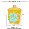 Cámara de Goteo de Petróleo Transfronteriza Barco Avión DIY Colgante de Acero de Titanio Collar para Mujer Papas Fritas Té de Leche Colgante de Joyería de Acero Inoxidable