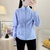 Chaqueta Polar para Exterior de Otoño e Invierno con LOGO Personalizado para Hombre, Color Sólido, Cuello Vertical, Chaqueta Polar para Mujer Cortavientos Cálida