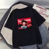 Camiseta de manga corta Ge Hua para hombre, estilo Hong Kong, marca de moda, estilo coreano, holgada, de media manga, ropa informal para parejas.