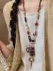 Accesorios de Ropa con Borlas de Estilo Bohemio Colgante de Flor Borla de Estilo Étnico Mariposa Vacaciones Accesorios para Clavícula Joyería