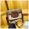 Bolso de mujer con diseño de nicho estilo francés 2026 nuevo bolso de hombro color-blocking vintage bolso cruzado con correa ancha versátil bolso cuadrado pequeño
