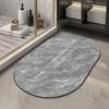 Alfombra de baño con textura de mármol de alta calidad, ligera y de lujo, resistente a las manchas, de fácil cuidado, para el hogar, con barro de diatomeas suave