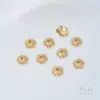 Acessórios para Bandeja de Flores Banhados a Ouro 14K que Preservam a Cor, Bandeja de Contas, Tampa de Flor, Espaçador com Contas, Espaçador, Pulseira DIY, Colar, Material para Joias