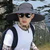 Chapéu de Proteção Solar Masculino Aba Larga Verão Outdoor Montanhismo Guarda-Sol Chapéu de Pescador Chapéu Solar Anti-UV com Cobertura Facial para Pesca