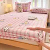 Manta de Cama de Leche de Invierno de Felpa Pieza Única Juego de Sábanas Infantiles con Más Terciopelo Manta de Cama Dormitorio Protector de Colchón Totalmente Envuelto de Felpa de Coral